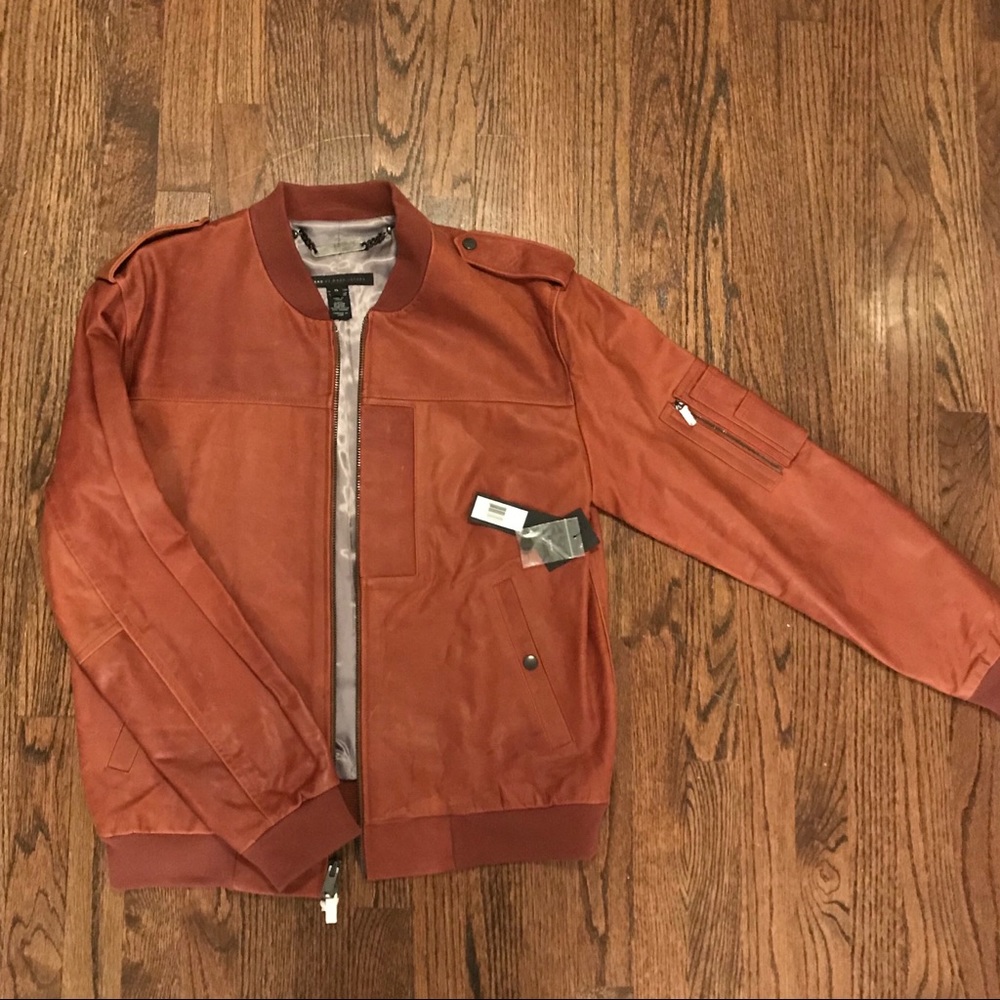 Marc Jacobs Men’s XL Leather Bomber Jacket